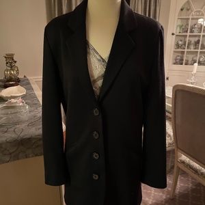 J CAMPTON Black blazer boyfriend style long soft material